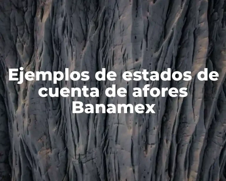 Ejemplos de estados de cuenta de afores Banamex
