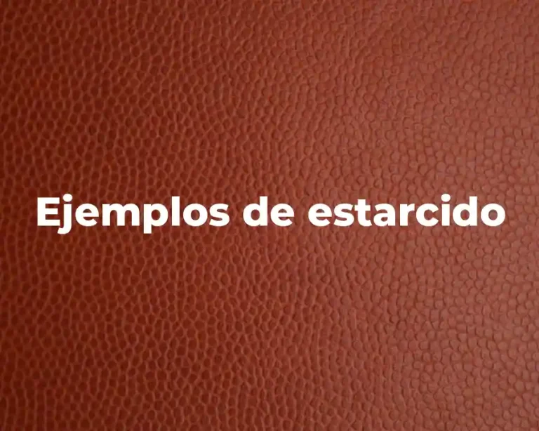 Ejemplos de estarcido