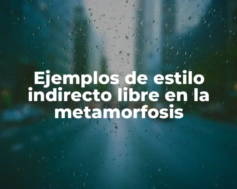 Ejemplos de estilo indirecto libre en la metamorfosis