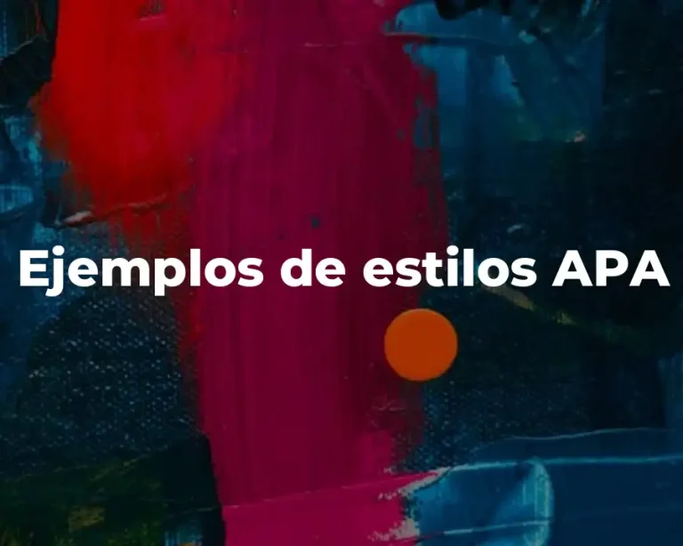 Ejemplos de estilos APA