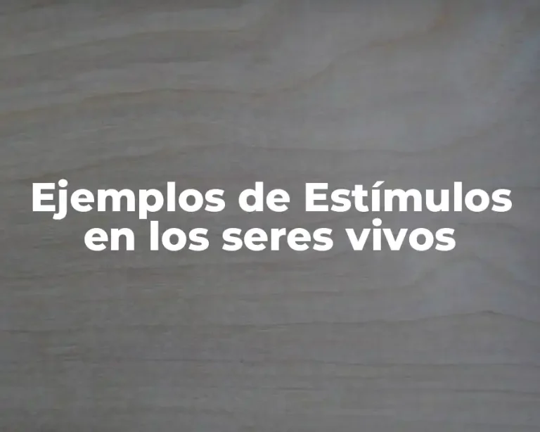 Ejemplos de Estímulos en los seres vivos