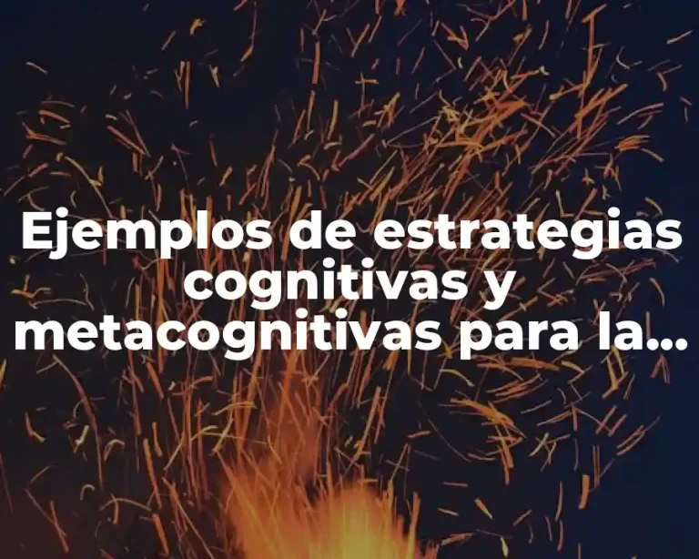 Ejemplos de estrategias cognitivas y metacognitivas para la información