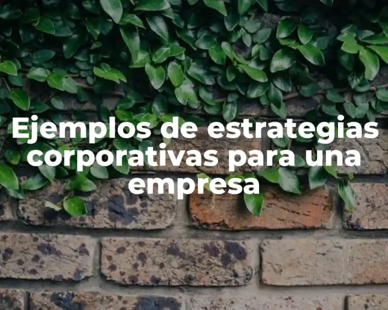 Ejemplos de estrategias corporativas para una empresa
