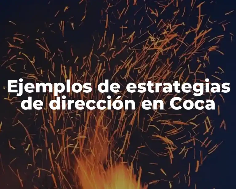 Ejemplos de estrategias de dirección en Coca
