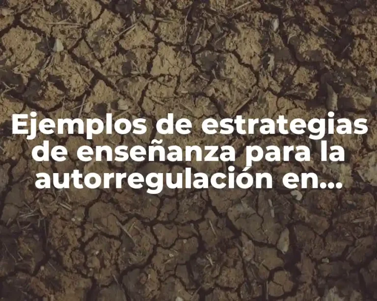 Ejemplos de estrategias de enseñanza para la autorregulación en preescolar