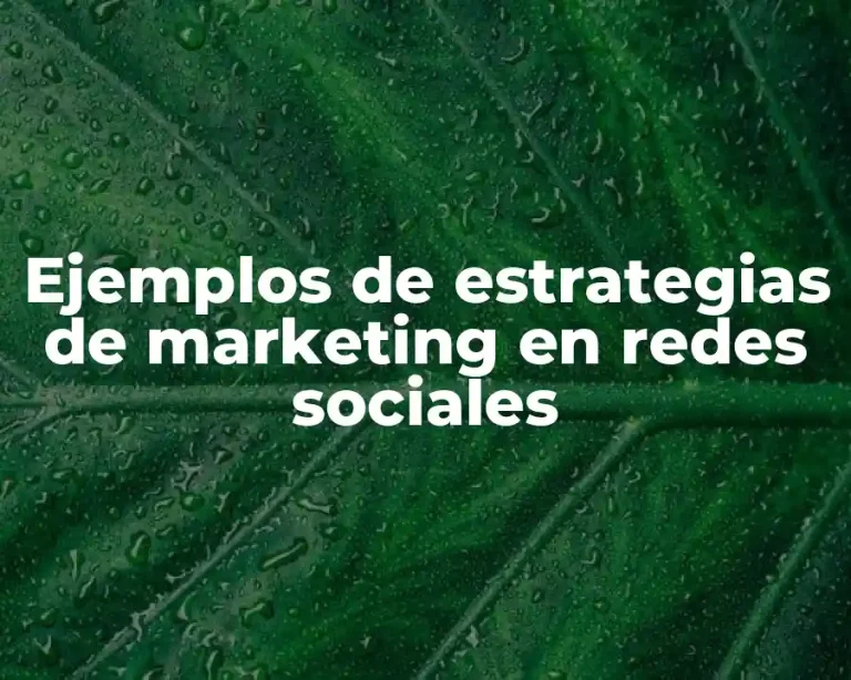 Ejemplos de estrategias de marketing en redes sociales