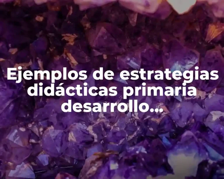 Ejemplos de estrategias didácticas primaria desarrollo socioemocional