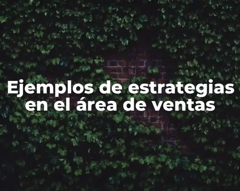 Ejemplos de estrategias en el área de ventas