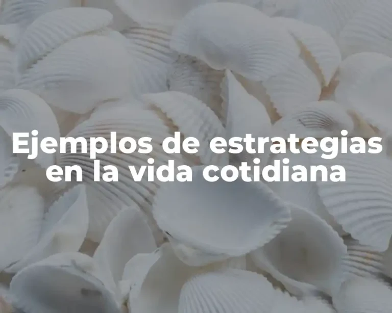 Ejemplos de estrategias en la vida cotidiana