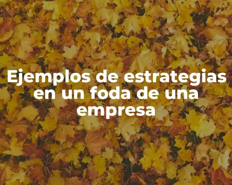 Ejemplos de estrategias en un foda de una empresa