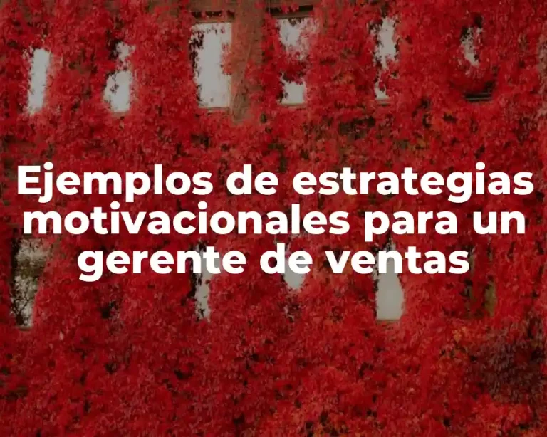 Ejemplos de estrategias motivacionales para un gerente de ventas