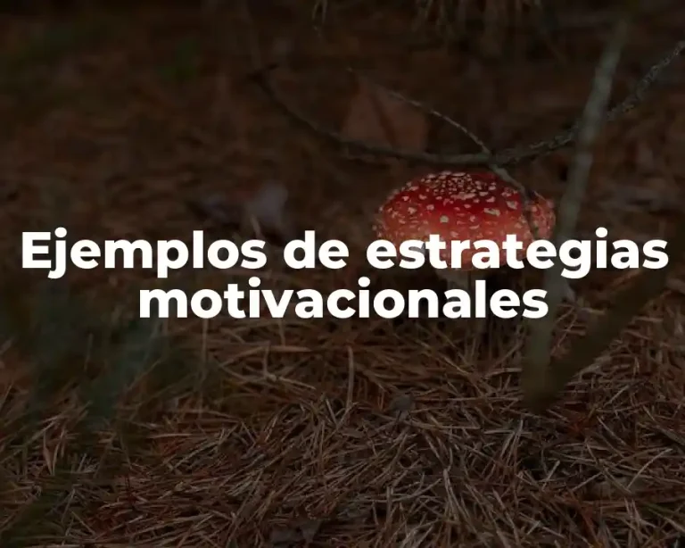 Ejemplos de estrategias motivacionales