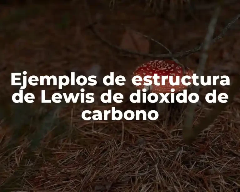 Ejemplos de estructura de Lewis de dioxido de carbono