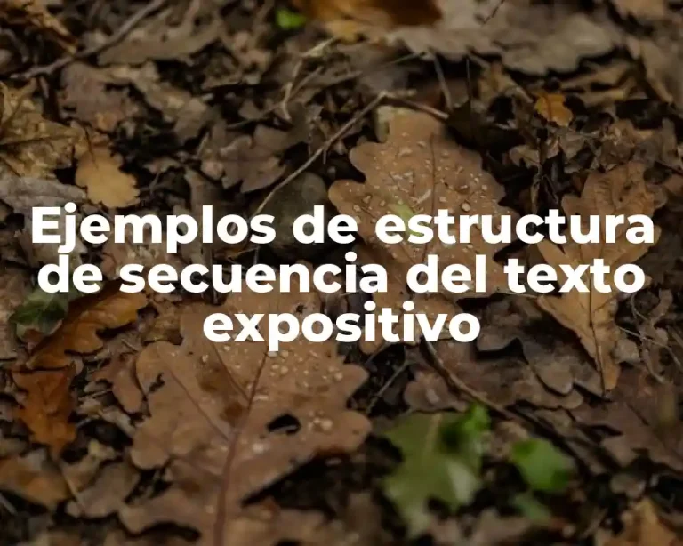 Ejemplos de estructura de secuencia del texto expositivo