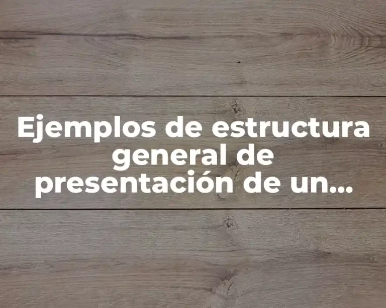 Ejemplos de estructura general de presentación de un líder