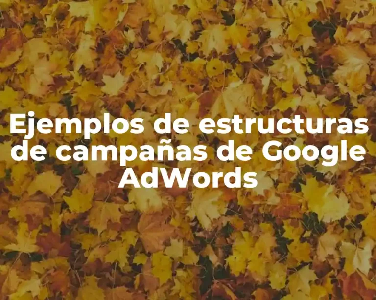 Ejemplos de estructuras de campañas de Google AdWords