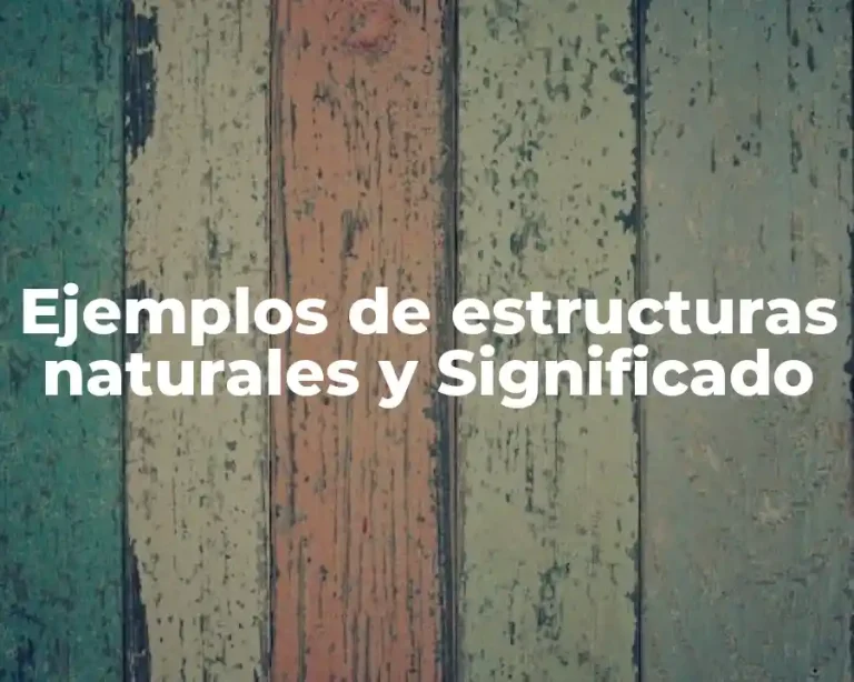 Ejemplos de estructuras naturales y Significado