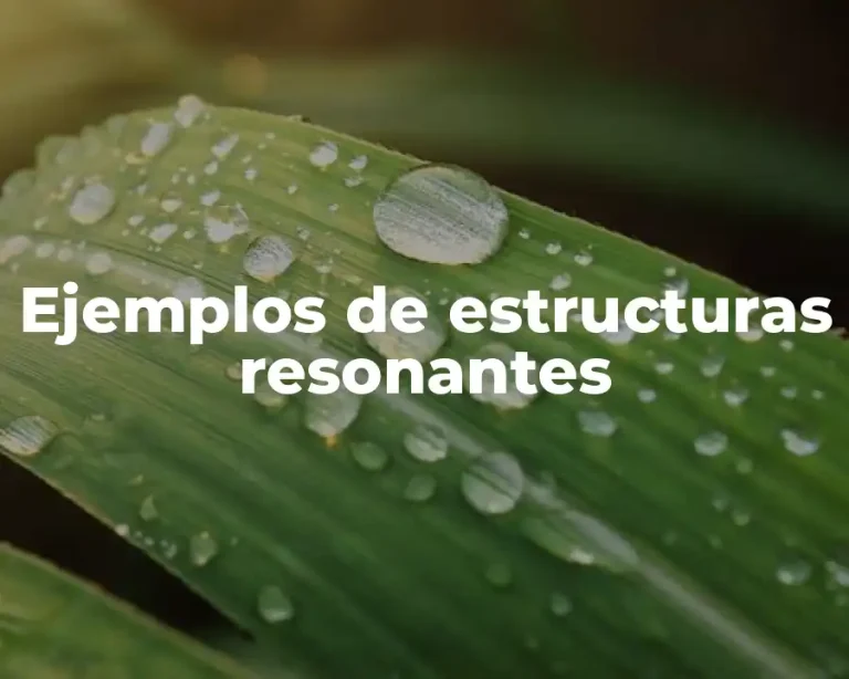 Ejemplos de estructuras resonantes