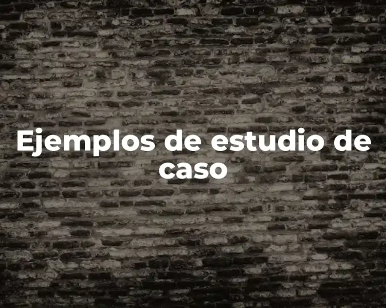 Ejemplos de estudio de caso