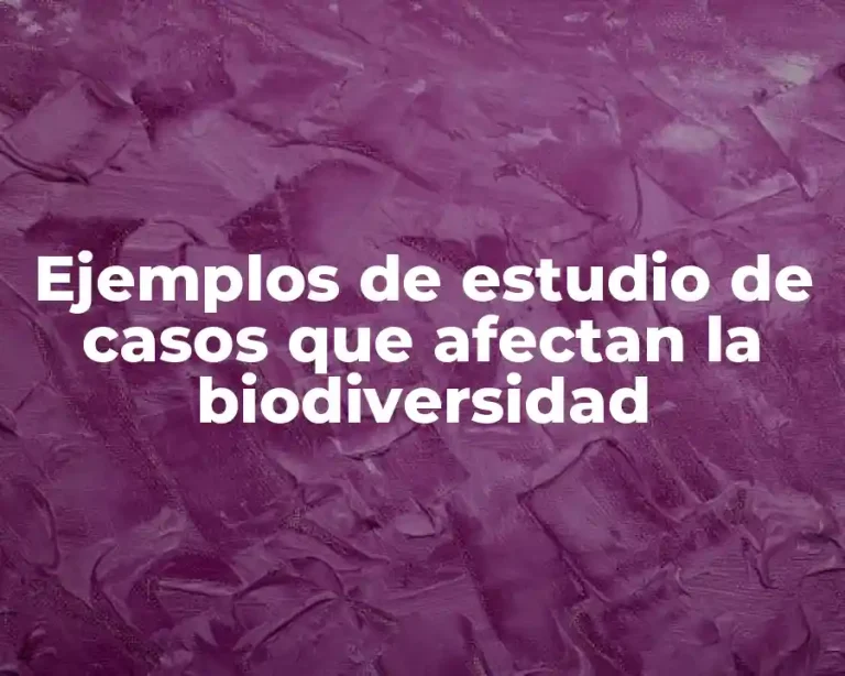 Ejemplos de estudio de casos que afectan la biodiversidad