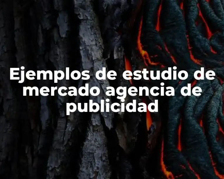 Ejemplos de estudio de mercado agencia de publicidad