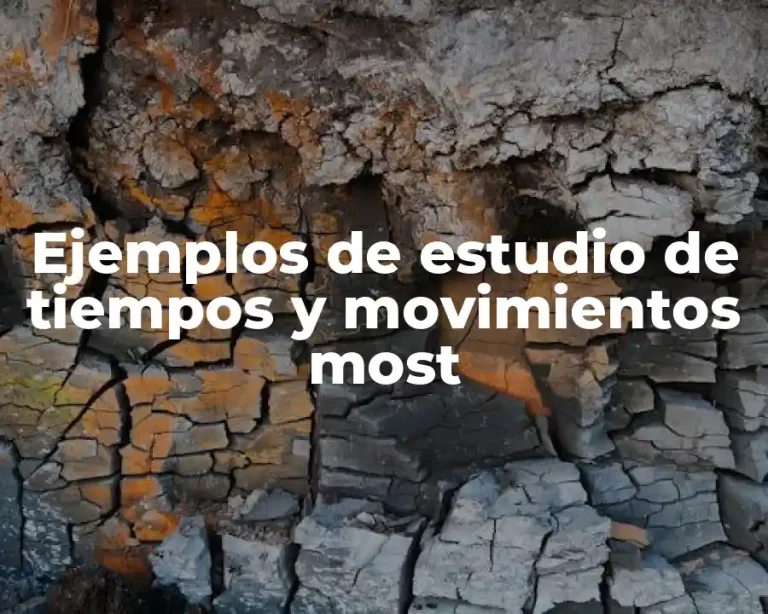 Ejemplos de estudio de tiempos y movimientos most