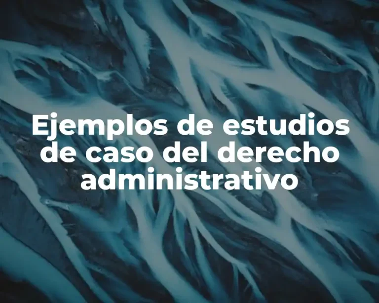 Ejemplos de estudios de caso del derecho administrativo