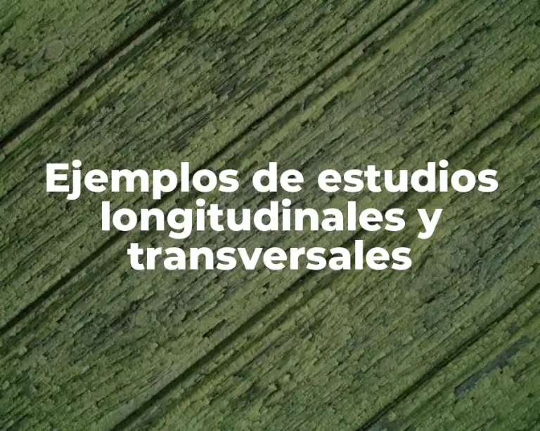 Ejemplos de estudios longitudinales y transversales