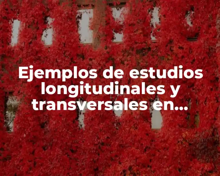 Ejemplos de estudios longitudinales y transversales en medicina preventiva y Significado