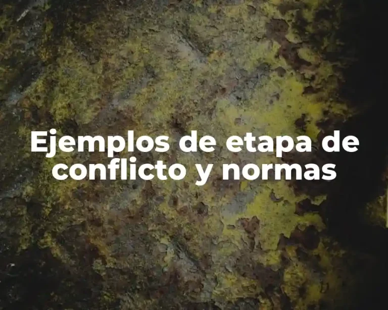Ejemplos de etapa de conflicto y normas