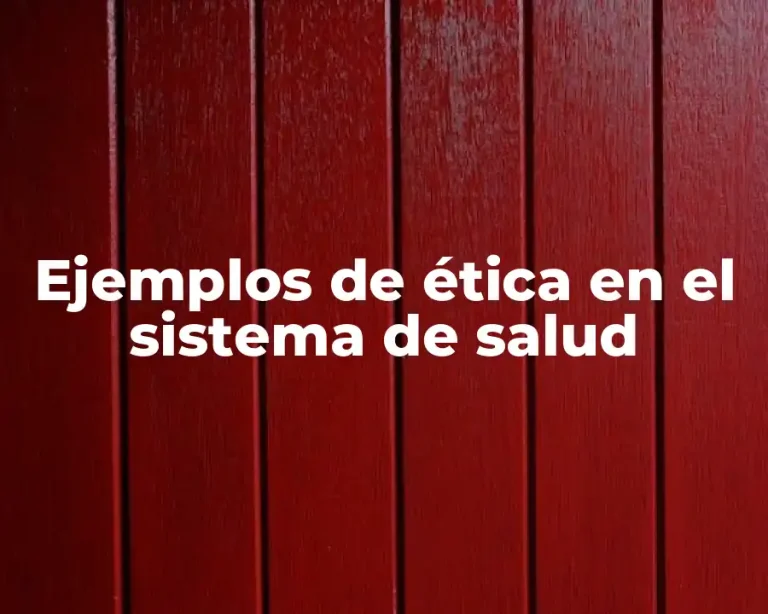 Ejemplos de ética en el sistema de salud