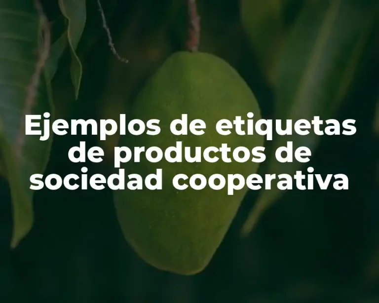 Ejemplos de etiquetas de productos de sociedad cooperativa