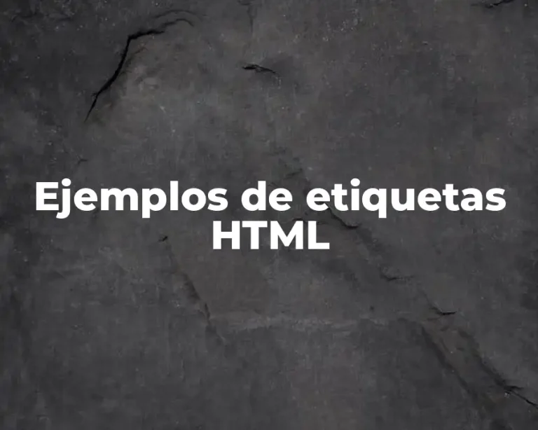 Ejemplos de etiquetas HTML