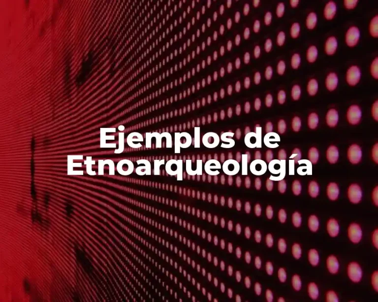 Ejemplos de Etnoarqueología