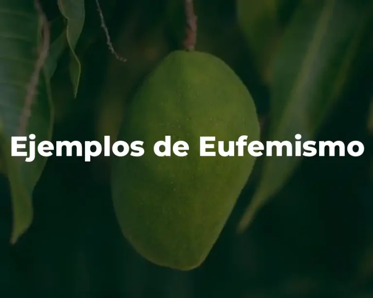 Ejemplos de Eufemismo