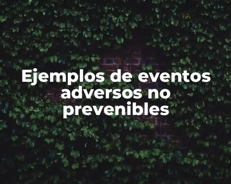 Ejemplos de eventos adversos no prevenibles