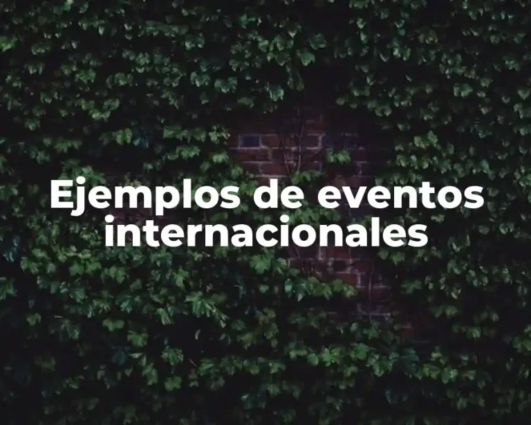 Ejemplos de eventos internacionales