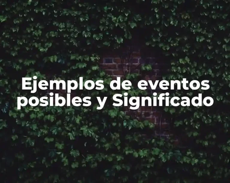 Ejemplos de eventos posibles y Significado