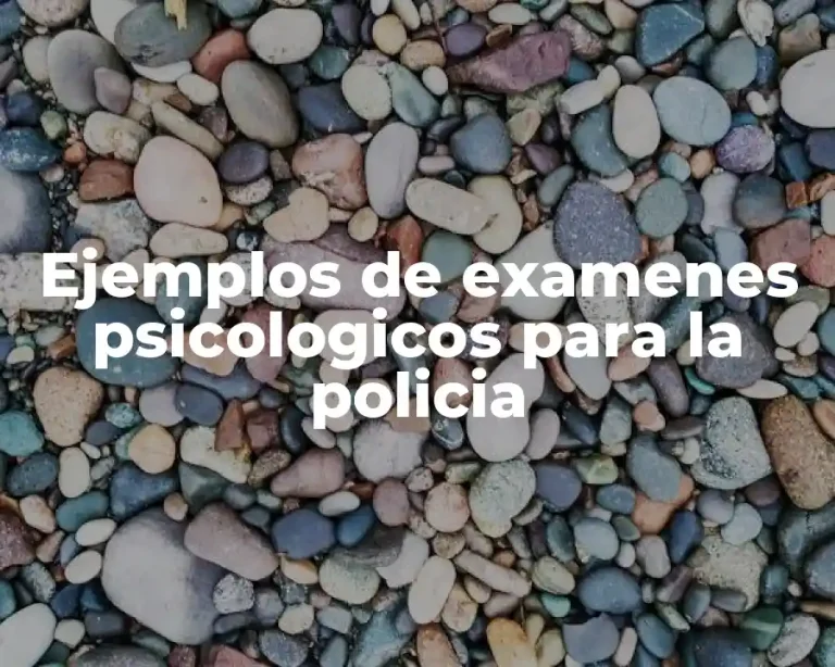 Ejemplos de examenes psicologicos para la policia