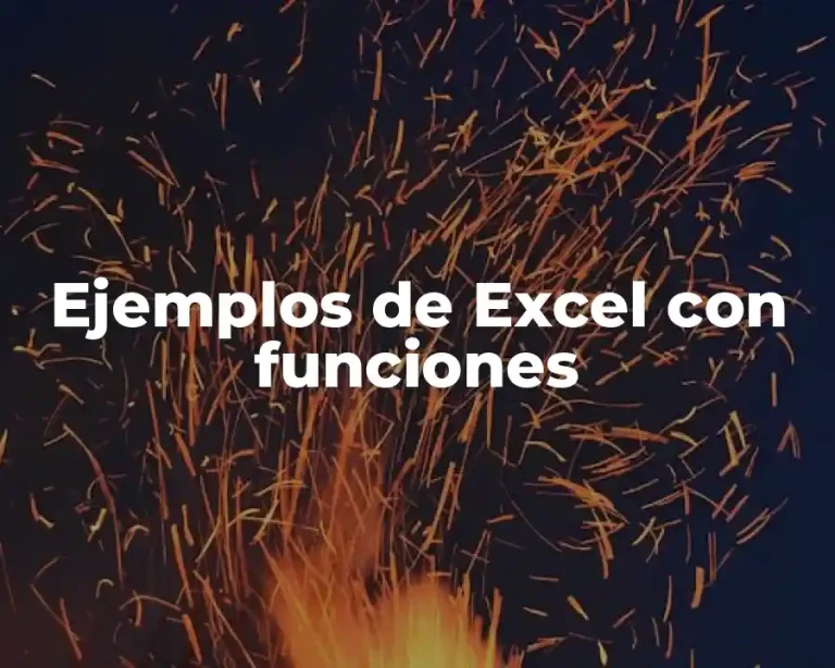 Ejemplos de Excel con funciones