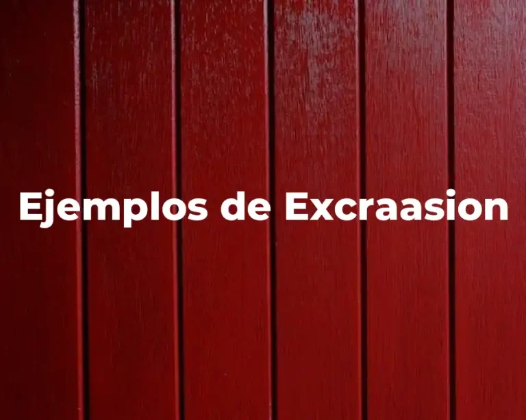 Ejemplos de Excraasion