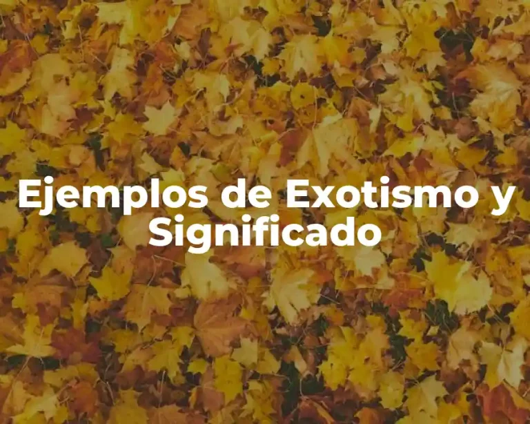 Ejemplos de Exotismo y Significado