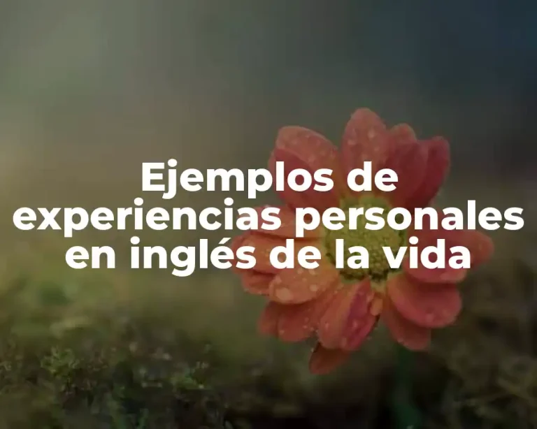 Ejemplos de experiencias personales en inglés de la vida