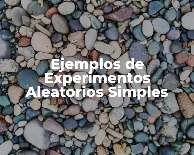 Ejemplos de Experimentos Aleatorios Simples