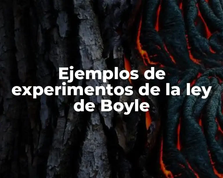 Ejemplos de experimentos de la ley de Boyle