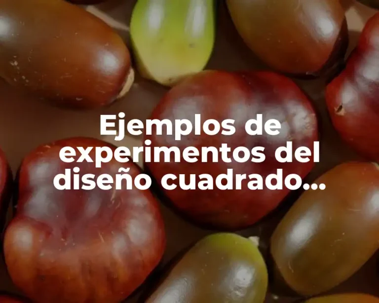 Ejemplos de experimentos del diseño cuadrado grecolatino realizadas en