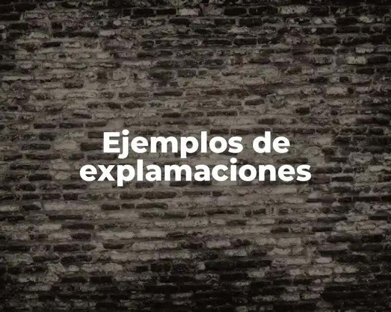 Ejemplos de explamaciones