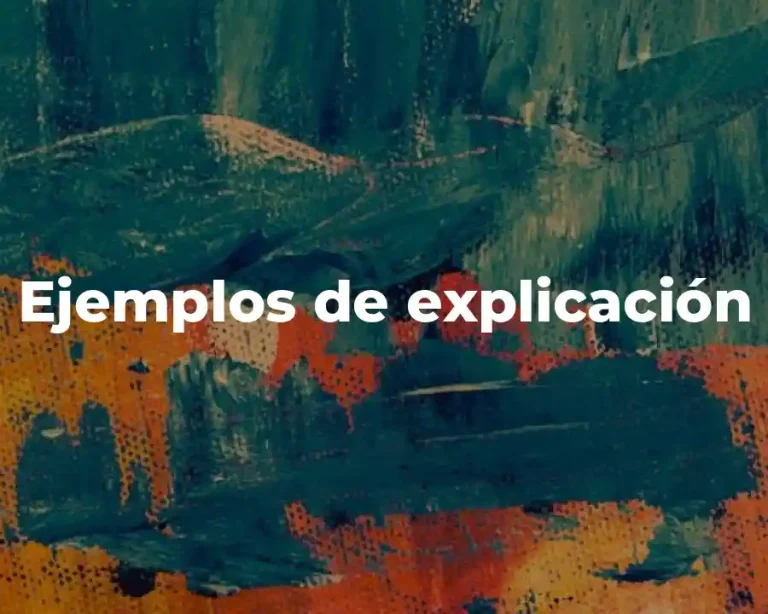 Ejemplos de explicación