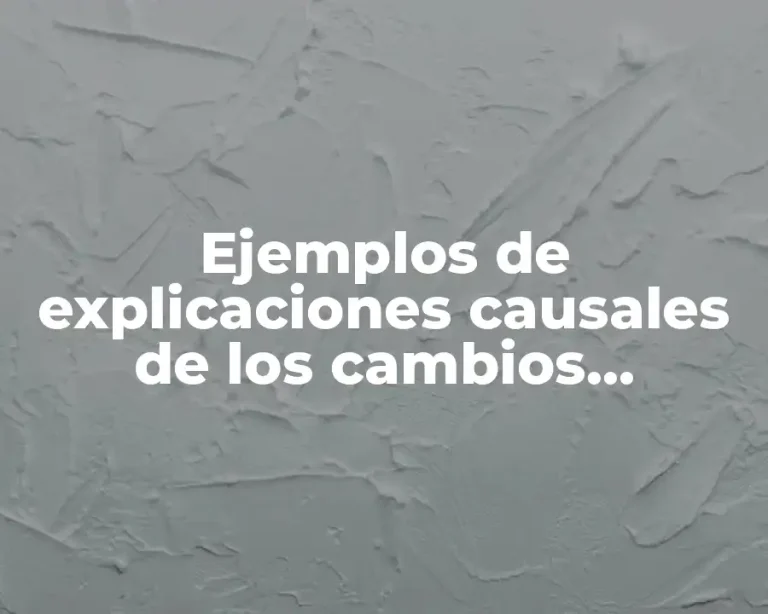 Ejemplos de explicaciones causales de los cambios climáticos cotidianos