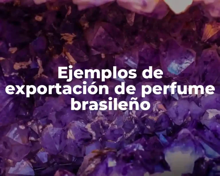 Ejemplos de exportación de perfume brasileño